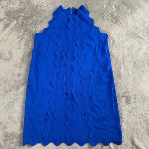 Ted Baker Rianori Knit Swing Dress Blue Size 4 US 12 Large